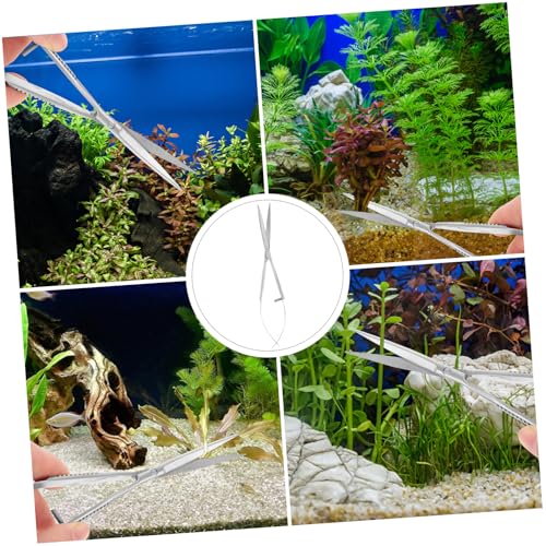 TOYANDONA Aquarium Spring Scissors Professional Aqua Plant Clipper for Cleaning and Trimming Water Grass Accessories Fish Tanks Durable and Flexible Design