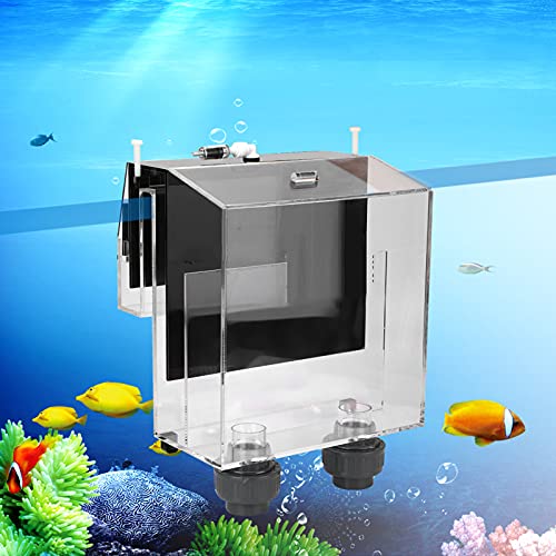 GOTOTOP Acrylic Hang-On Overflow Box for Aquariums - Self-Starting Siphon with Check Valve & Noise-Dampening Cover, Fish Tank Filter Accessory (120 Gallons Capacity)