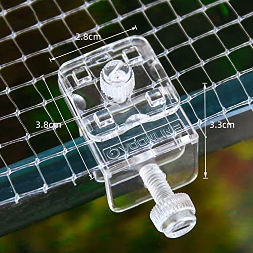 Aquarium Accessories Fish Tank Invisible Anti-Jumping Net Protective Anti-Escape Acrylic Replacement Clip