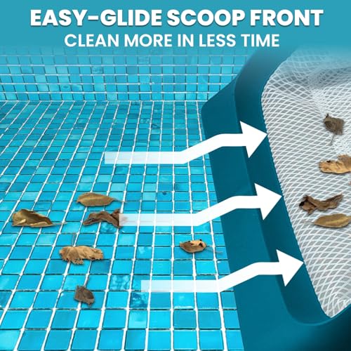 Pool Skimmer Net - Upgrade Swimming Leaf Rake with Extra Wide Scoop Edge, Fine Mesh Nets for Pool Cleaning Leaves, Debris (Not Pole)