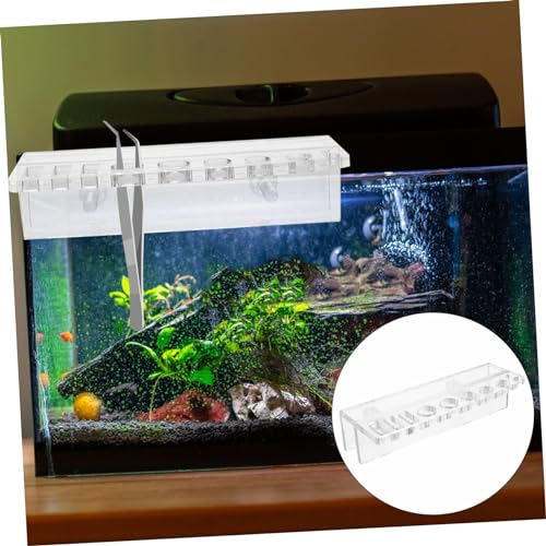 Mipcase Aquarium Tool Holder Wall-Mounted Storage Rack for Fish Tank Maintenance Organizes Scissors Tweezers Tongs Scrapers Lightweight Design for Aquascaping