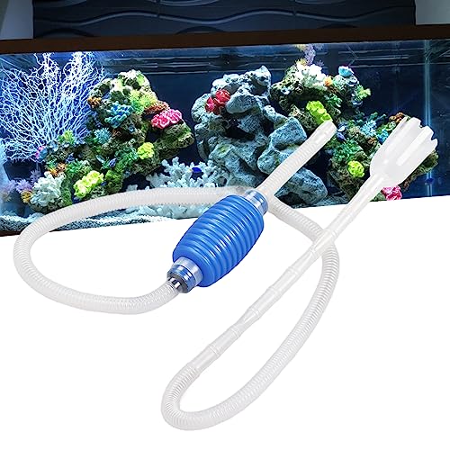 4.8ft Aquarium Siphon for Fish Tank, Aquarium Cleaning Tools, Manual Aquarium Vacuum Gravel Washer Siphon Pump, Aquarium Water Changer for Drainage and Water Injection Sucking Fish Droppings
