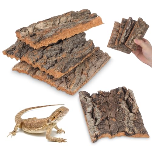 Zerodeko Cork Bark, Cork Bark for Terrarium, Reptile Climbing Platform Natural Tree Decor for Terrariums Snake Hide Lizard Habitat Accessories