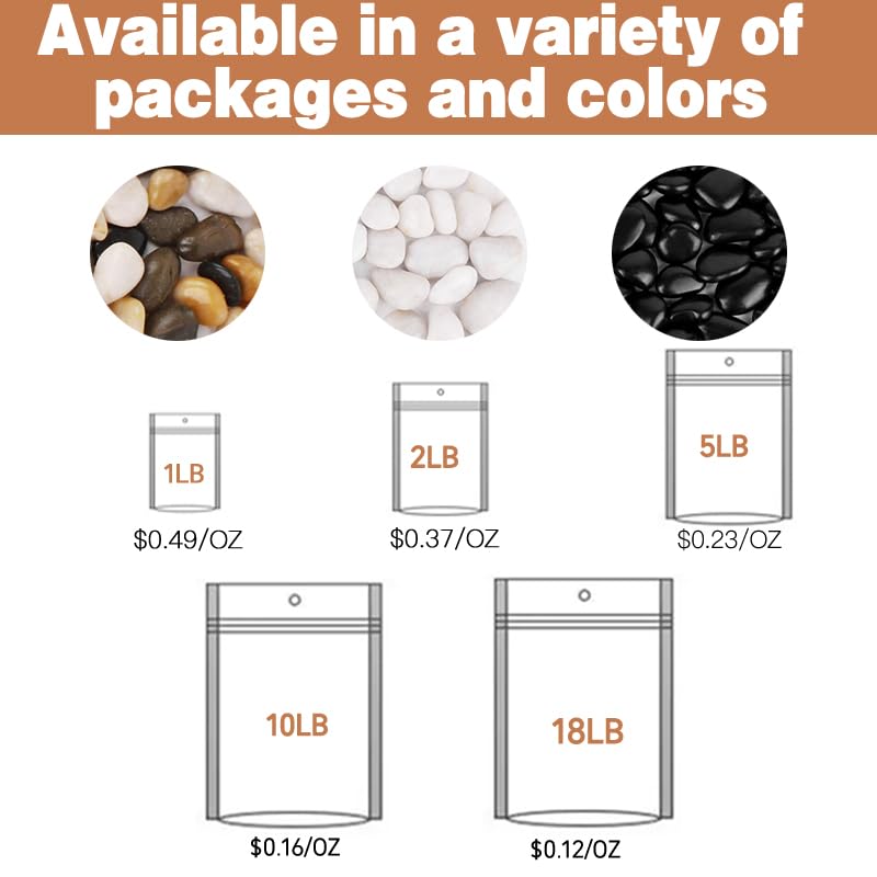 18 lbs Natural River Rocks 1-2 Inch Polished Pebbles Decorative Stones Landscape Rocks Pebbles for Indoor Plants Rocks for Landscaping Outdoor Rocks for Plants Indoor,River Rocks for Landscaping - size: 18 LB Bag