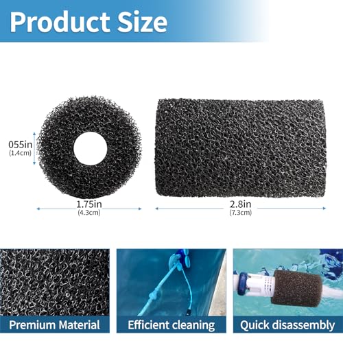 12 Pack,for Polaris Pool Cleaner Parts,Sweep Hose Tail scrubbers Replacement for Sweep Pool Cleaner for Polaris Tail Sweep fits 180 280 360 380 480 3900 Parts.