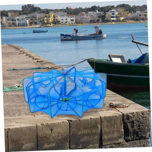 Abaodam Portable Thickened Square Fishing Net Cage for Shrimp Fish and Eels Foldable Design for Easy Storage Mesh for Freshwater and Use
