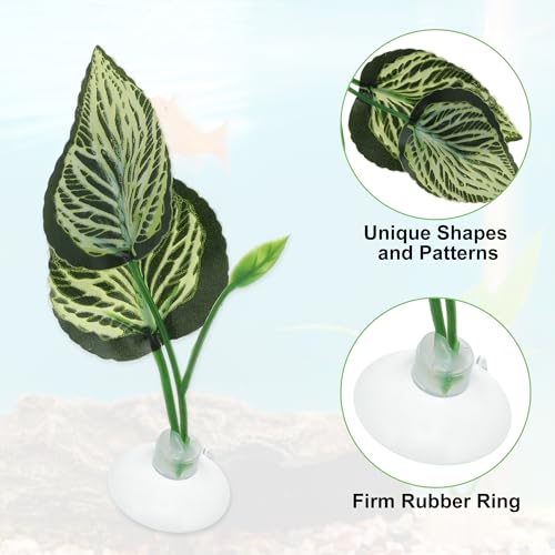 Betta Fish Leaf, Natural Habitat Simulation for Betta Spawnings Grounds, Betta Spawnings Leaves, Resting Bed, Large & Small Leaves, Yellow Green