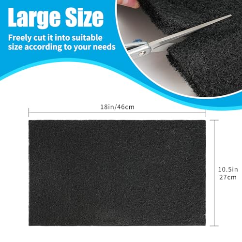 AQUANEAT Aquarium Activated Carbon Filter Media Pad for Fish Tank Pond Canister Filter (10.5" x 18") - size: 10.5" x 18"