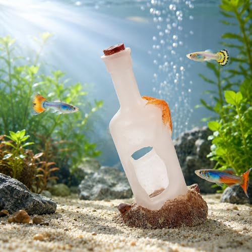LUOZZY Small Shrimp Hideout for Aquarium Fish Tank Resin Fish Hideout Small Aquarium Cave Hideout for Home Office