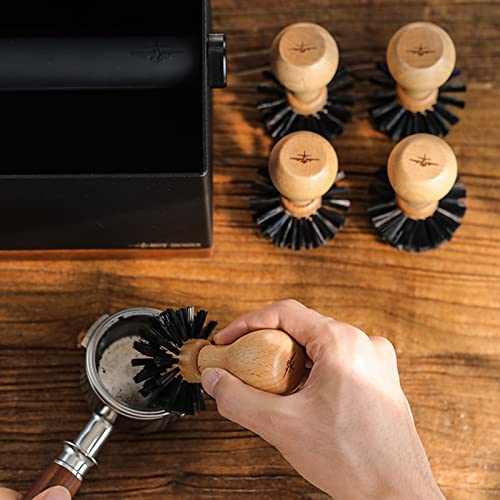MHW-3BOMBER Coffee Portafilter Cleaning Brush Espresso Machine Portafilter Brush Speacial for 58mm Portafilter Professional Barista Cleaning Tools Effectively Cleaning B5341 - color: Wood-58mm