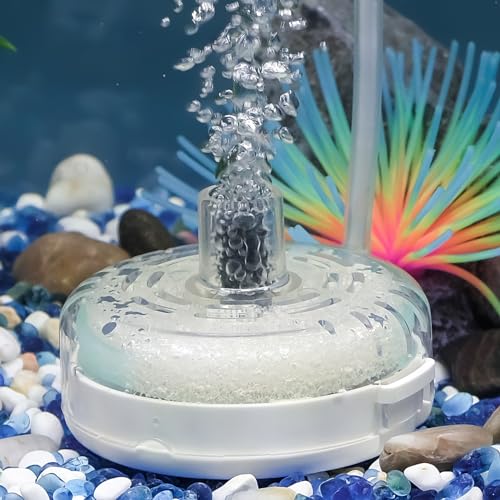 Pawfly Mini Aquarium Sponge Filter, Fish Tank Internal Filter with Foam and Air Stone Submersible Bio Sponge Filter for Fish Tanks up to 5-20 Gallon (Air Pump Not Included) - size: Medium