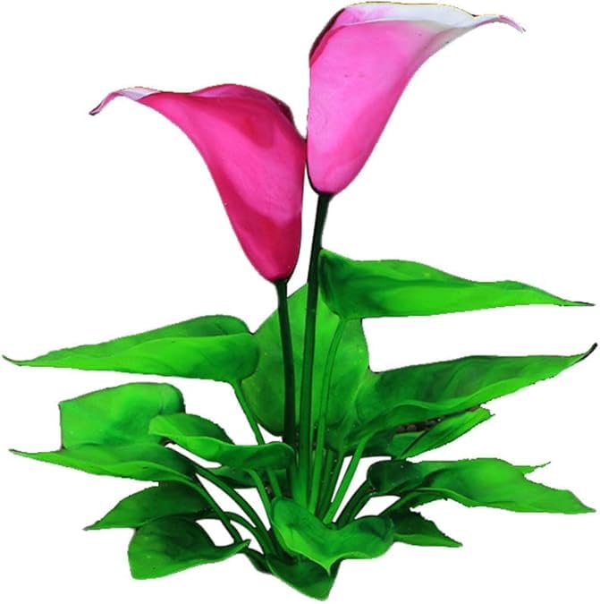 Flower Aquarium Decoration Artificial Aquatic Plant Waterweed Craft Silk Plastic Plants ,Artificial Fish Tank Decorations,Used for Household and Office Simulation Hydroponic ,Aquarium Plants