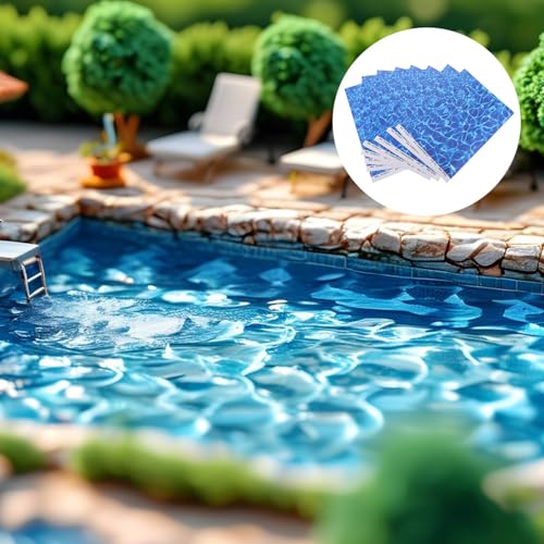 10sheets Water Ripple Pattern Sticker Simulated Water Paper for Wall Decor DIY Craft