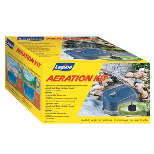 Laguna Aeration Kit for Ponds – Year-Round Water Aeration System – Improves Oxygen Exchange & Prevents Freezing – Includes Pump, 30 ft Airline Tubing, Air Stone & Float – For All Pond Sizes