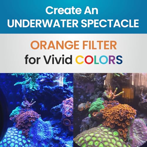 Flipper DeepSee Viewer Clear Orange Filter Attachment for Flipper DeepSee Viewer 4" Magnetic Aquarium Glass Magnifier for Coral Color Correction, Reef Photography and Aquarium Videography - color: Clear, size: STD 4"