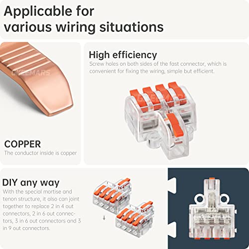 10Pcs Mini Electrical Wire Connectors, DIY Splicing into 4/6/8/9/10 Way Quick Connector Terminal Blocks (1 in 4 Out, PC) - style: 1 in 4 out, PC