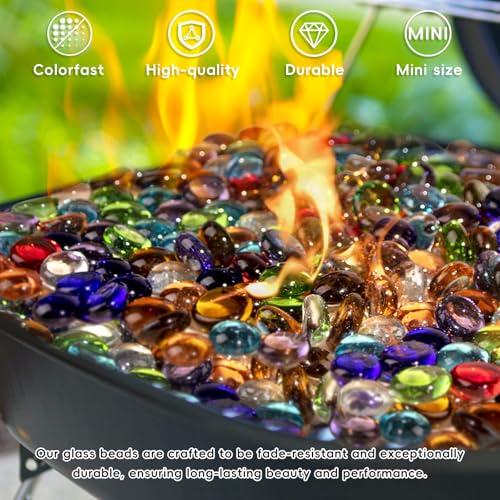 1 LB Clear Glass Marbles, Transparent Mini Flat Glass Beads~150 PCS for Vase Fillers, Floral Bottom Mancala Gems Pebbles Fish Tank Rocks for Table Aquarium,Home Decor Art Craft Supplies(0.5"~0.7") - color: Clear~1 Lb, size: 1 LB