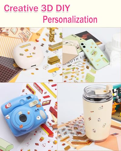 3D Sticker Scene Book for Adults, 20pcs DIY House Stickers Therapy Stress Relief DIY Craft with 2 Tweezers, Creative Funny Gift for Christmas - color: B1-box-20sets