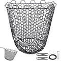 Riverruns Rubber Net Replacement with Repair Kit Fly Fishing Net Replacement Knotless Netting Bag for Rubber Fishing Net, Catch & Release - color: Black, size: 19.7" Dia x 23.6" Depth (59.8" Circumference)