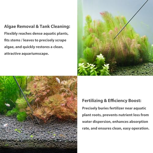 LINLAN 15.7-in Stainless Steel Aquarium Plant Fertilizer Injector Kit - Includes a Stainless Steel Long Needle and Two Syringes (5 ml + 20 ml) for use with Aquatic Plants. - size: 15.7in