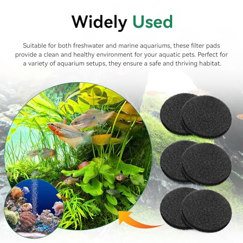 Magluv 6 Pack Fx4 Carbon Filter Pads Compatible with Fluval FX4/FX5/FX6 Canister Filter, Replacement Aquarium Filter Media for Fluval Fx6 Filter Pads