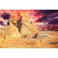 Pyramids with Sphinx Aquarium Background Sunset Great Sphinx and The Pyramids Terrarium Background The Great Egyptian Pyramids Fish Tank Background Sphinx Reptile Habitat Background 48x24in - size: 48(W)x24(H)inches/ 120(W)*60cm(H)