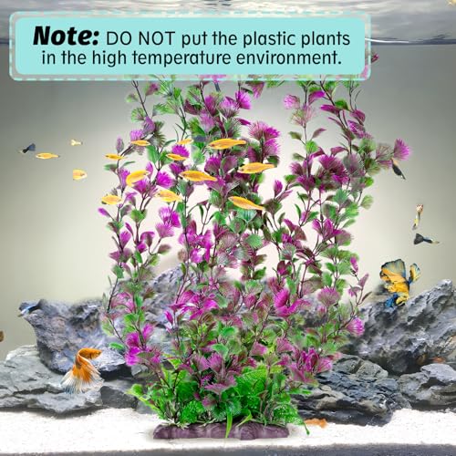 Aquarium Plastic Plants Aquarium Decor Artificial Fish Tank Plants,Tall Fish Tank Decorations, Extra Large Aquarium Plant 20.4-inch Tall,1PCS - color: B, size: 20.4 in