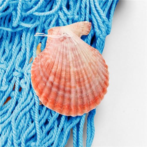 79 x 59 inch Nature Fish Net Wall Decoration with Shells, Ocean Themed Wall Hangings Fishing Net for Beach Party,Wedding,Photographing Decoration - color: 1pack Skyblue