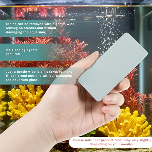 4PCS Double-Sided Fish Tank Cleaning Brushes Aquarium Double Sided Sponge Brush Sponge Fish Tank Cleaning Tools Aquariums Spongses Brushes Non-Scratch Scrubber Cleaner for Home Kitchen (Green)