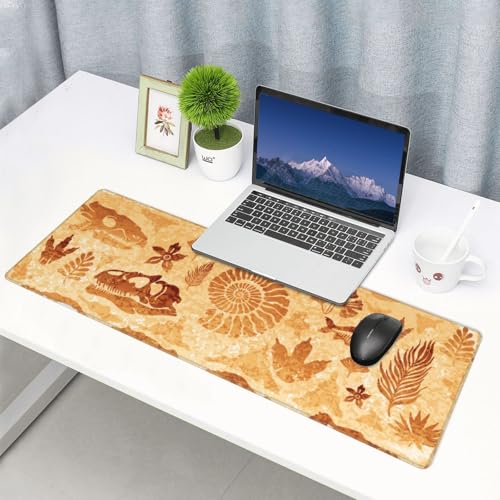 Retro Fossils Mouse Pad XL Large Mousepad Non Slip Rubber Base Desk Mat for Laptop Computer Gaming 31.5" X 12" - color: Retro Fossils