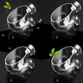 capetsma 4X Crystal Glass Aquarium Plant Pot, Aquarium Aquatic Planter, Red Shrimp Live Plants Fish Tank Glass Holder with 4X Suction Cups for Aquarium Fish Tank Decorations … (4 Pack)… - size: 4 pack