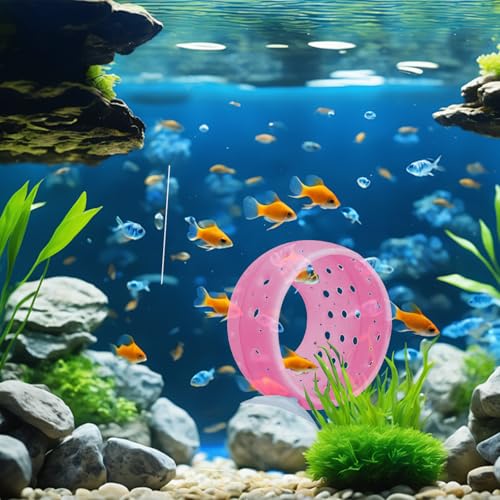 Betta Tunnel Aquarium Hideout with Suction Cups for Betta Fish Tank Ideal for Small Fish Shrimp and Guppies Black Pink Blue Decorative Safe and Comfortable Hideaway for Betta Fish and Aquatic Pets