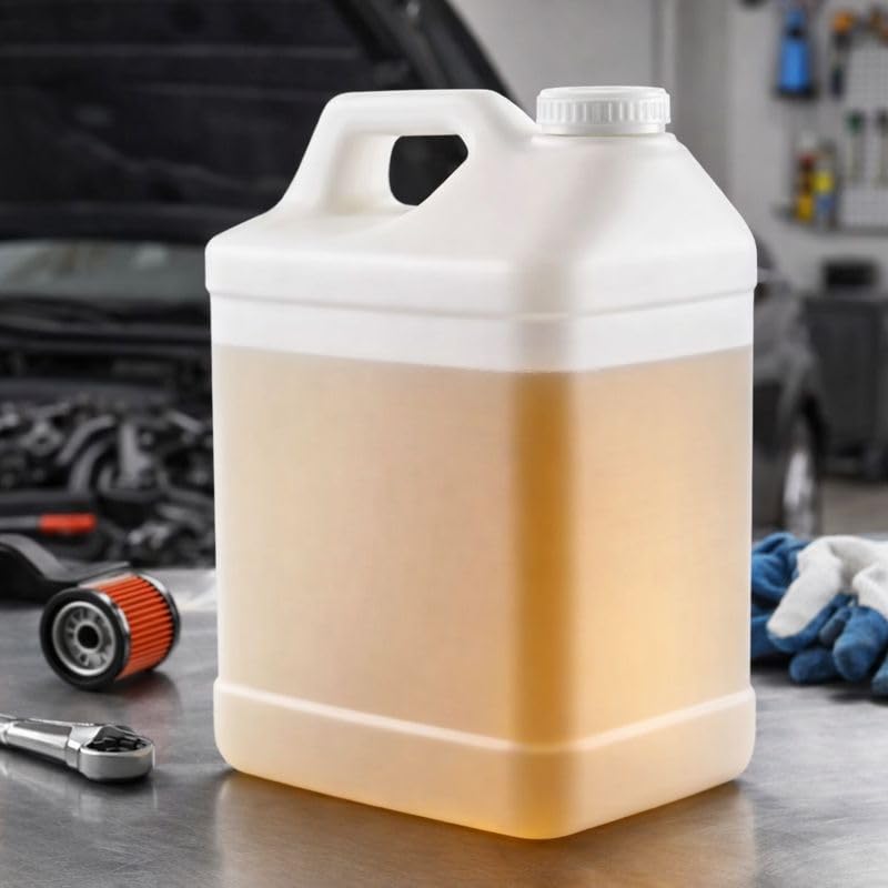 kitchentoolz 2.5 Gallon Water Jug – Heavy-Duty HDPE Carboy for Automotive Used Oil & Liquid Storage – 10 Quart Mixing Container with Secure Lid – Made in USA - White - color: White