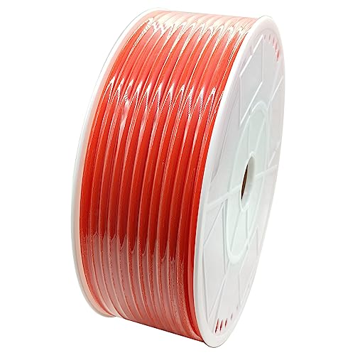 Pneumatic Tubing PU 1/2" OD Air Tube Hose Pipe 235Ft for Air Line or Water Transfer Orange - color: Orange, size: 1/2"OD