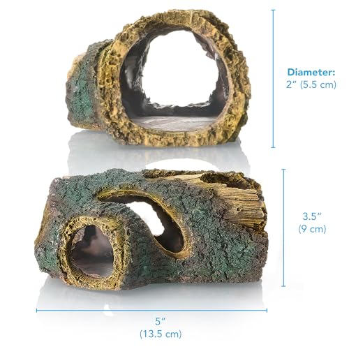 JOR Betta Log Hideout Décor for Aquariums – Unique Fish Tank Shelter Adds Depth and Visual Appeal, Reduces Aggression Among Fish, Enhances Aquatic Habitat and Enrichment for Community Tanks