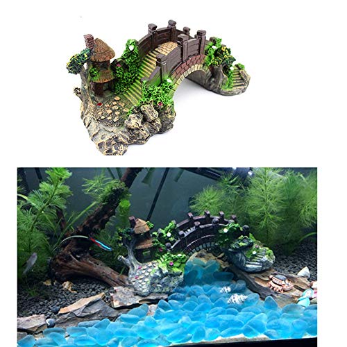 Aquarium Ornament Resin Arch Bridge Bridge Aquarium Fish Tank Ornament Decoration for Aquarium Fish Tank Landscape and Home, Aquarium,2.7"*3.3"*6.8"