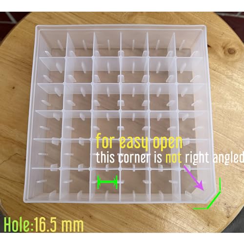 36 Piece Small 5ml Graduated Vials with Storage Box Rack, Leakproof Aquarium Water Test Tube Replacement Liquid Sample Vial Holder Container for Seed Bead Small Screw Tiny Stone