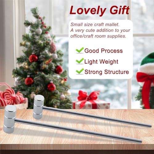 Small Crafting Hammer, Lightweight Hammer Tool for Small Projects, Ring, Jewelry, Watch Band, Leather, 2 Pcs - color: 6.57" Small Hammer, 2 Pcs