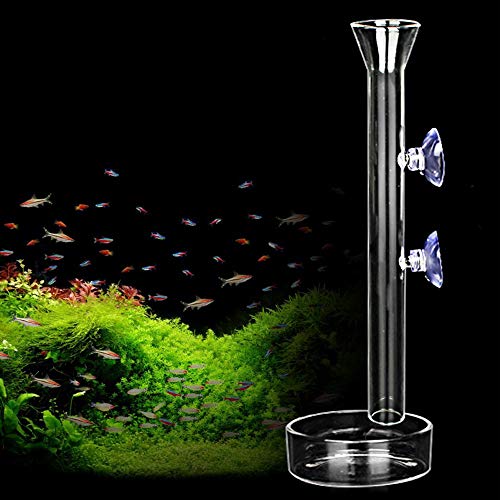 Shrimp Feeding Tube and Dish,Clear Crystal Glass Shrimp Feeder Tube Tray for Fish Tank Aquarium Shrimp (10") - size: 10" + 1 Tray