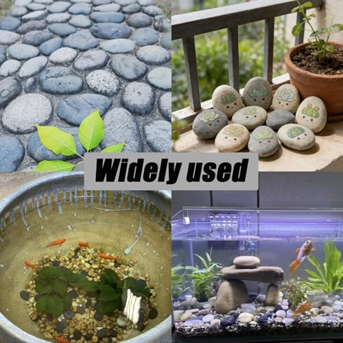 4LB Large Rocks for Painting, 1-2 Inch Natural River Rocks, Decorative Stones for Fish Tank Aquarium Fountain Garden Arts Crafting