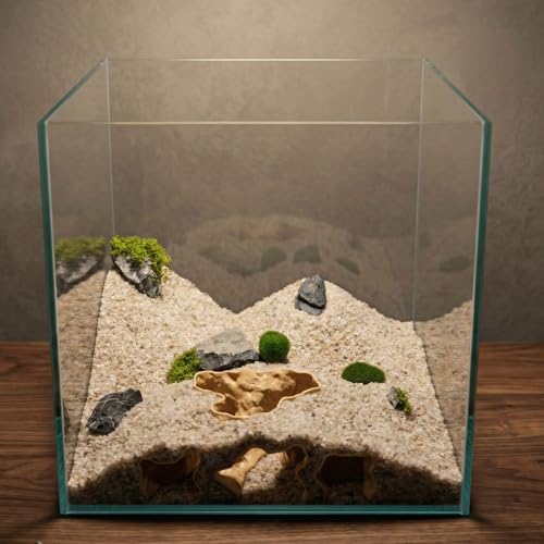 Large Sea Grotto Aquarium Cave, 3D Print Fish Hideout for Aquarium Fish Tank Decor, for Viewing Shrimp, Betta Fish, Corydora, Catfish, Pleco (Black) - color: Black
