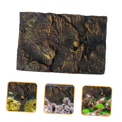 Mipcase 3D Reptile Tank Background Board Aquarium Tank Decoration for Bearded Dragon Decorative Sheet