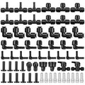 86 Pack 1/4" Reptile Mister System Reptile Mister Nozzle Kit,360 Degree Adjustable 1/4 Misting Nozzle Parts Quick Connect Fittings for Aquarium,Vivarium,Plants, Amphibians - size: 84 Pack Mister Nozzles Kit