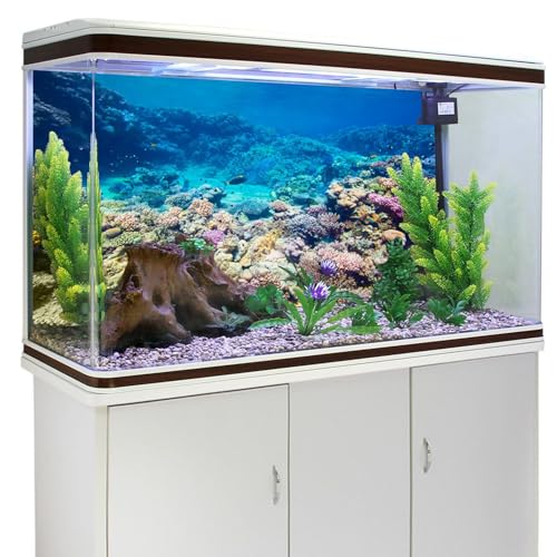 AWERT Aquarium Background Coral Reef Tropical Fish Undersea Fish Tank Background 48x18 inches Durable Polyester Background - size: 48 x 18 in