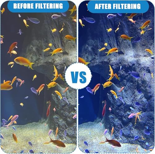 Aquarium Filter Media Floss, 78.7 inch Cut to Fit Pond Filters for Outdoor Ponds and Fish Tank, Aquarium Filter Floss for Fish Tank Sponge Pad Foam Filter Accessories for Pond