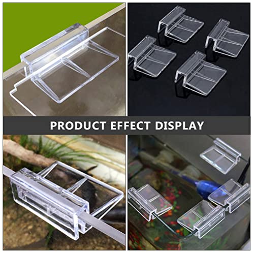 Mipcase 15pcs Support Bracket for Fish Tank Cover Practical Aquarium Rack to Prevent Fish Escape Fits Glass for Open Aquariums
