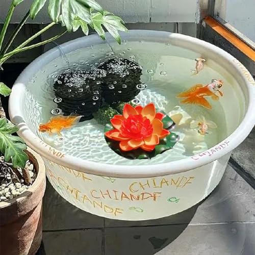 4PCS Artificial Floating Lotus Flowers – EVA Foam Pond Decor for Aquariums & Gardens