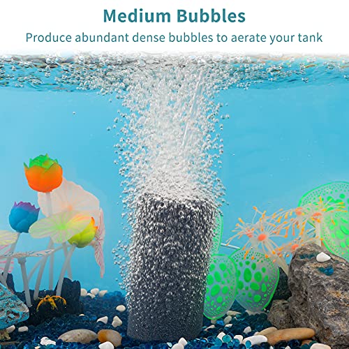 Pawfly 2 PCS Large Air Stones Cylinder, 4 x 2 Inch Aerator Bubble Diffuser for Ponds, Aquarium or Fish Tank - size: 4x2" (2 Pack)
