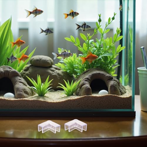 SOLUSTRE 25pcs Fish Tank Corner Protectors for 10mm Glass Aquarium, L-Shaped Edge Guards Safety Corner Guards for Furniture and Proofing