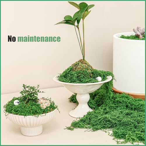 Fake Green Moss for Potted Plants Indoor,28.2oz Artificial Moss for DIY Crafts, Decorative Faux Grass for Planters, Model Making,Table Centerpieces,Walls, Wedding, Terrariums, Fairy Garden Accessories - size: 28.2oz